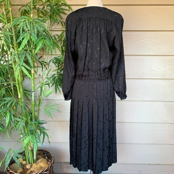 Argenti Pure Black Vintage Long Sleeve Dress - Picture 3 of 5
